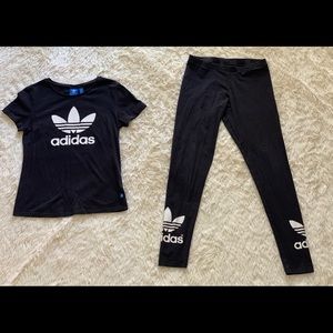 Adidas shirt and leggings